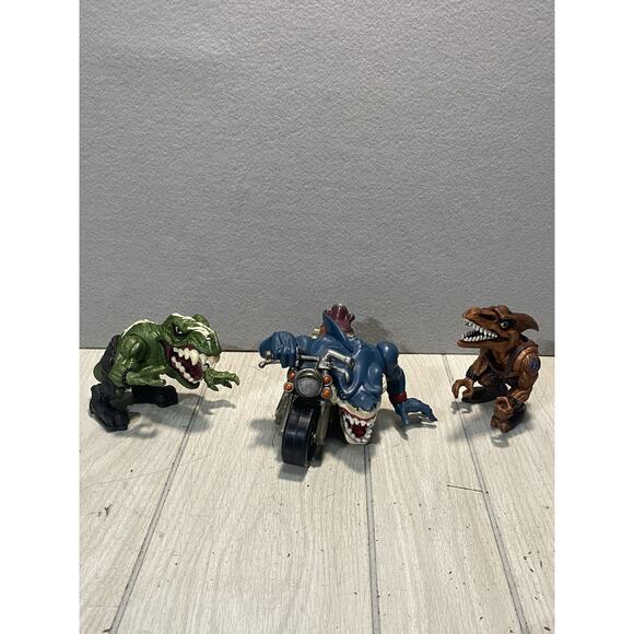 Vintage Street Sharks Lot Ripster Rip Rider Motorcycle Action Figure 1995 Mattel - Picture 1 of 16